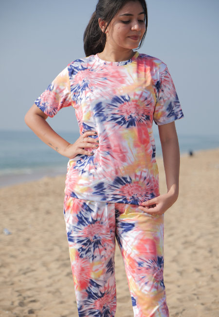 Peach  Splash Lounge Wear
