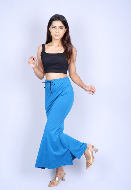 Peacock blue Saree Shapewear