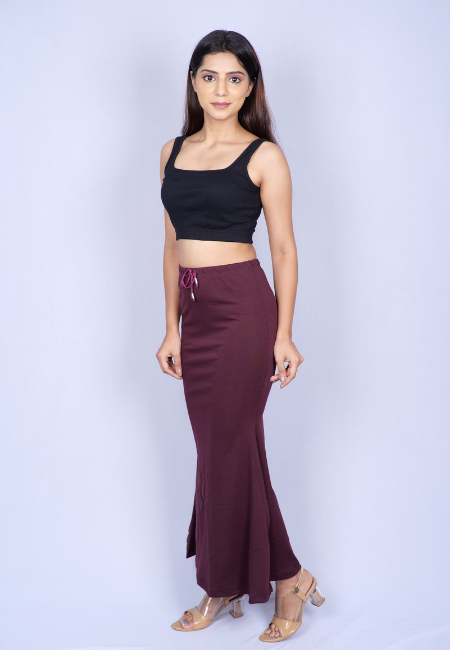 Wine Saree Shapewear