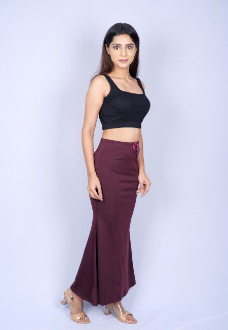 Wine Saree Shapewear