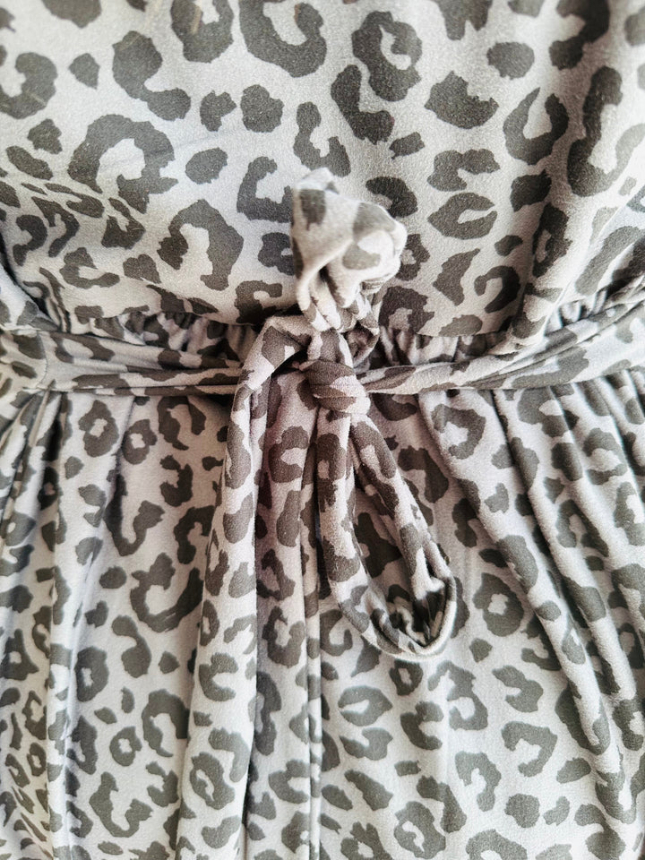 Leopard1 Soft Cotton Full Length Maternity Loungewear